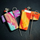 Water Pipe Caddy accessories including lighter holders, keychains, and silicone attachments.
